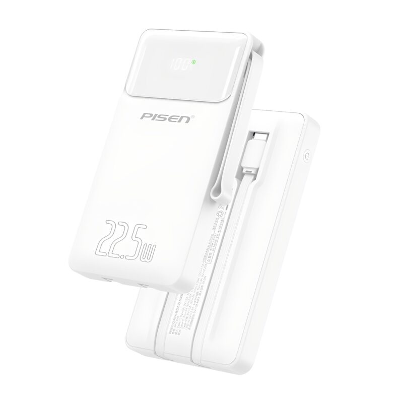 Power Bank Bateria Portátil Pisen 2in1 10000mAh Branca