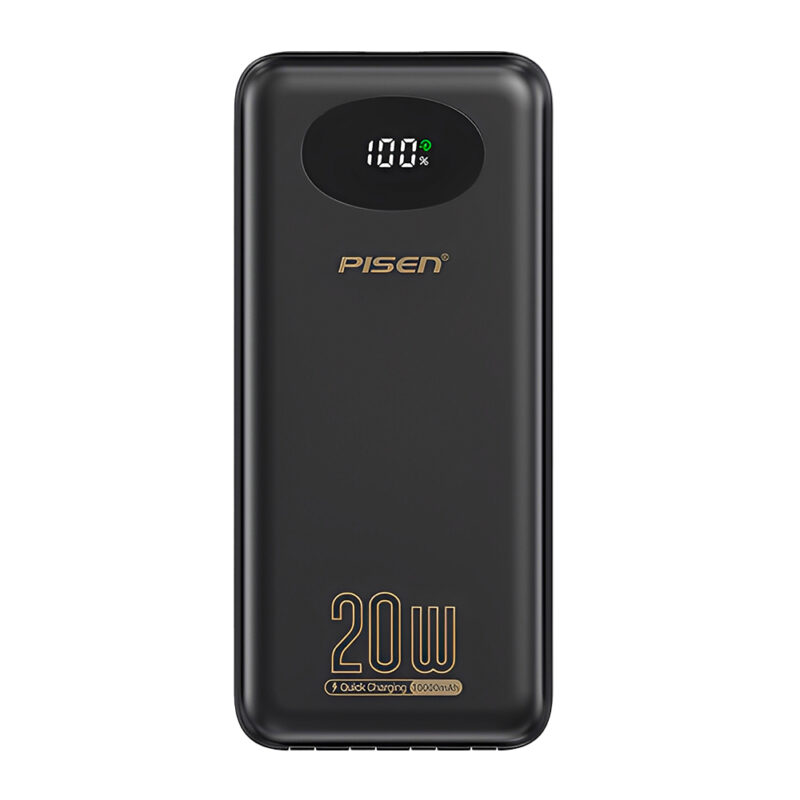 Power Bank Carregador Portátil Pisen 4in1 10000mAh Preta