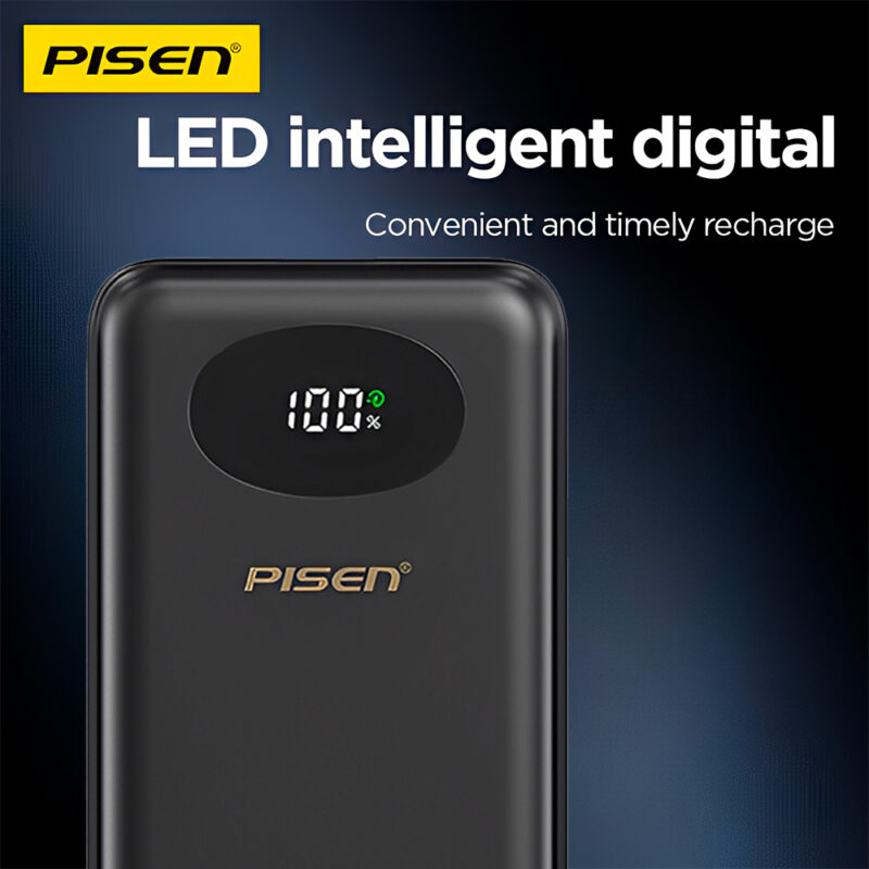 Power Bank Carregador Portátil Pisen 4in1 10000mAh Preta