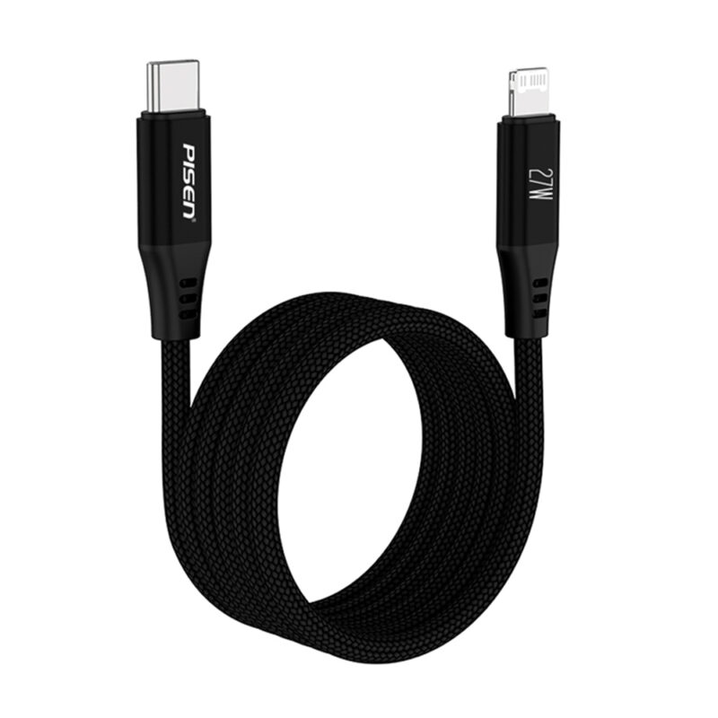 Pisen MagiPi Magloop Type-C to Lightning 27W Fast Charging Cable 1M(Black) CL-FC12-1000
