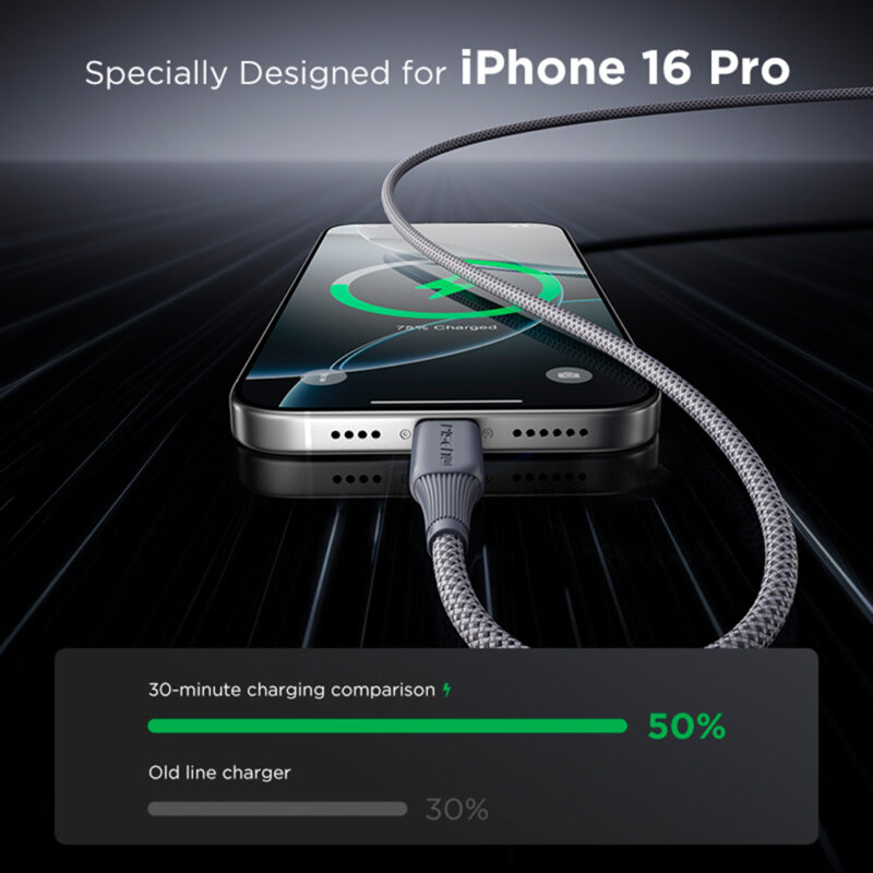 Cabo Usb-A para Usb C Pisen Macho Máx 12W 1Metro Cinza