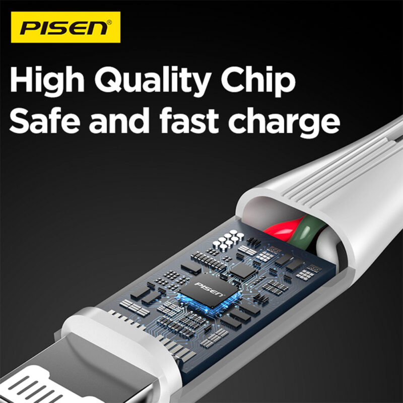 Cabo Usb A Pisen 3 em 1 para Lightning/USB-C/Micro 1.2M