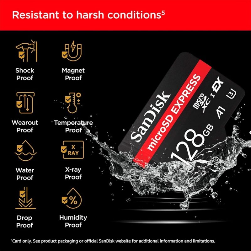 Cartão de Memória Sandisk 128gb Micro Sd Express 100Mbs