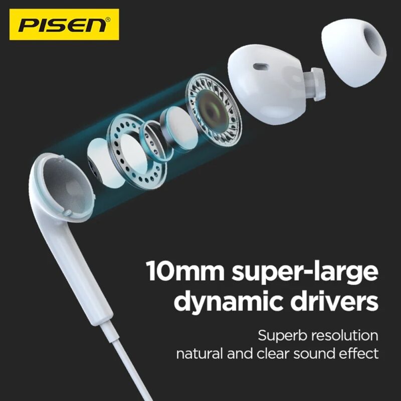 Fone de Ouvido In-ear Pisen AP03 3.5mm Branco