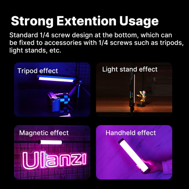 Bastão Magnético Luz Rgb 2500-9000K Ulanzi VL110 Preto