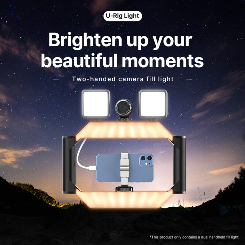 Suporte de Luz Ulanzi U-rig para Câmera Smartphone Preto