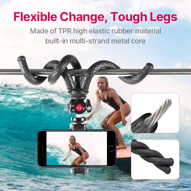 Tripé Flexível Ulanzi Ft01 Octopus p/Câmera Smartphone