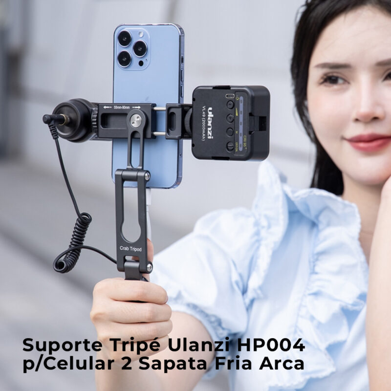 Suporte Tripé Ulanzi HP004 p/Celular 2 Sapata Fria Arca