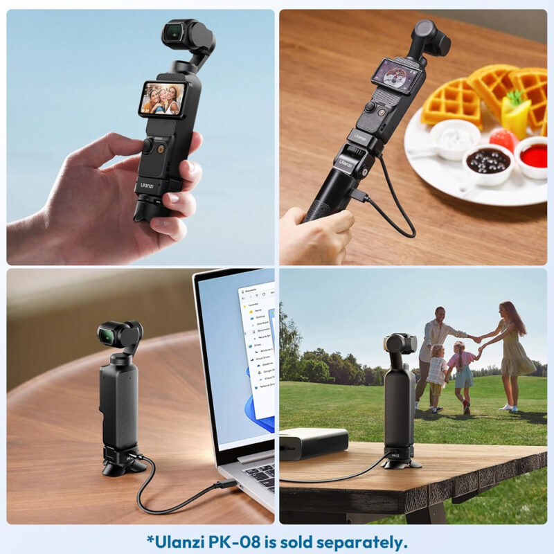 Adaptador Ulanzi PK-11 p/DJI Osmo Pocket 3 USB-C e 1/4"