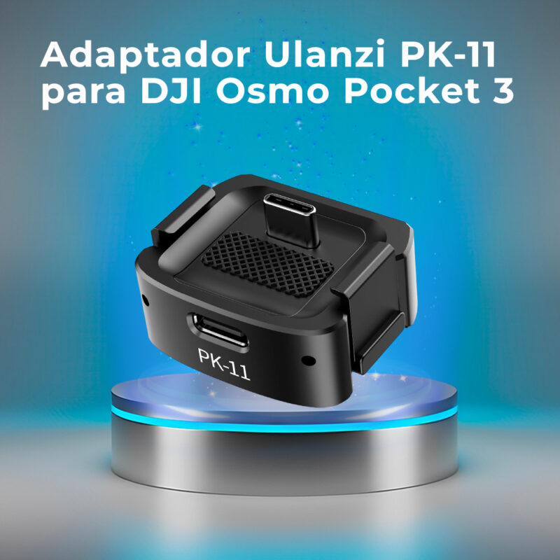 Adaptador Ulanzi PK-11 p/DJI Osmo Pocket 3 USB-C e 1/4"