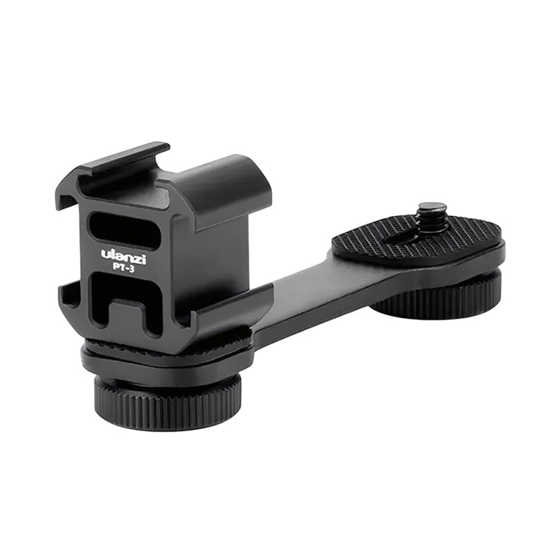 Suporte Triplo Cold Shoe Ulanzi Alumínio p/Gimbal Câmera