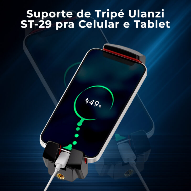 Suporte de Tripé Ulanzi ST-29 pra Celular e Tablet Preto