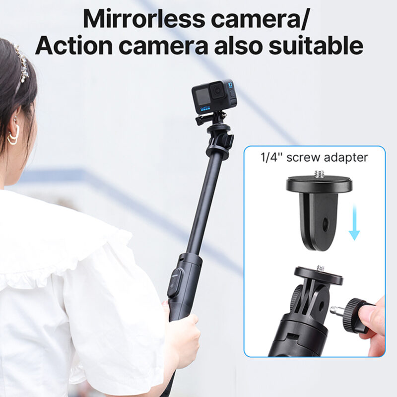 Tripé/Bastão de Selfie Ulanzi 1.5M Controle Remoto Preto