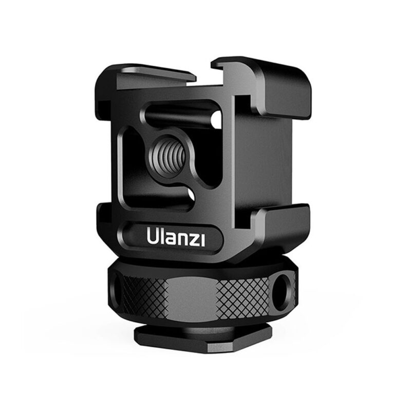 Suporte Triplo Cold Shoe Ulanzi PT-12 Alumínio p/Câmeras