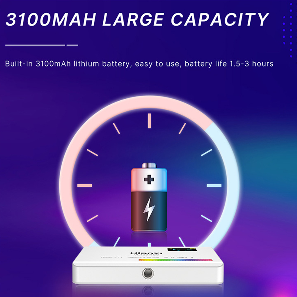 Luz de Led Rgb Vídeo/Foto Ulanzi VL120 2500-900K Branca