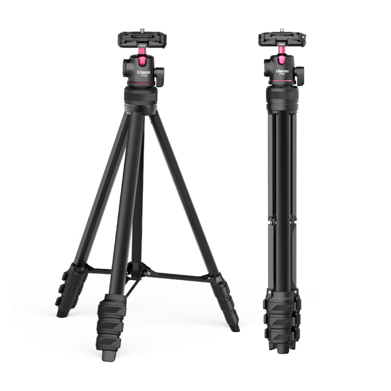 Tripé Portátil Ulanzi TT51 1/4" Liga de Alumínio Preto