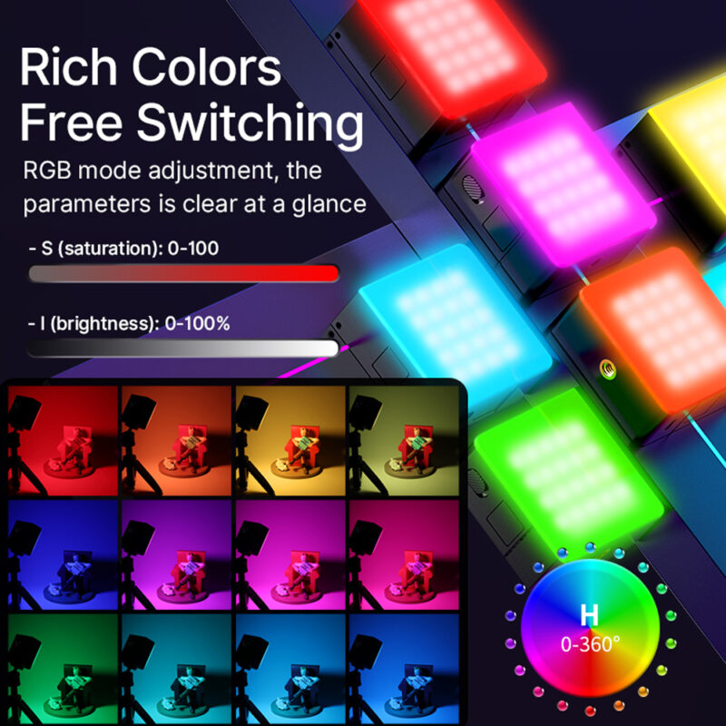 Mini Luz de Vídeo Rgb Ulanzi VL49 Pro Recarregável Preto