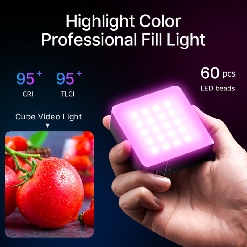 Mini Luz de Vídeo Rgb Ulanzi VL49 Pro Recarregável Preto