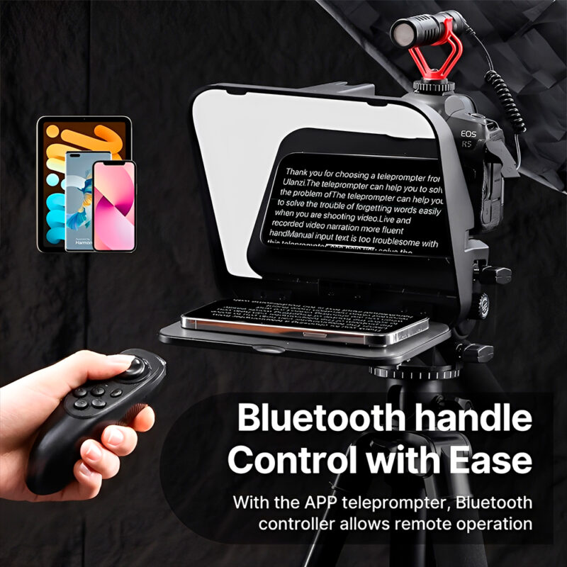 Teleprompter dobrável Ulanzi RT02 Tablet Celular Preto