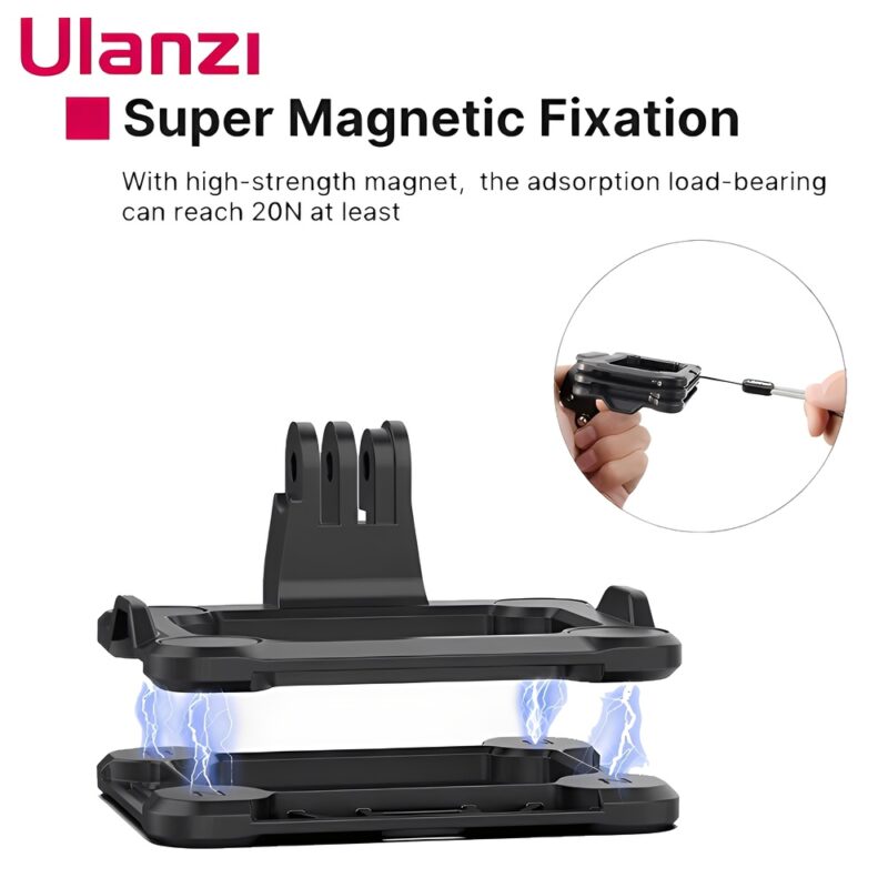 Suporte Magnético Ulanzi para GoPro e Similares Preto