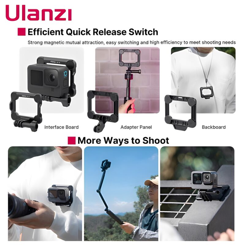 Suporte Magnético Ulanzi para GoPro e Similares Preto