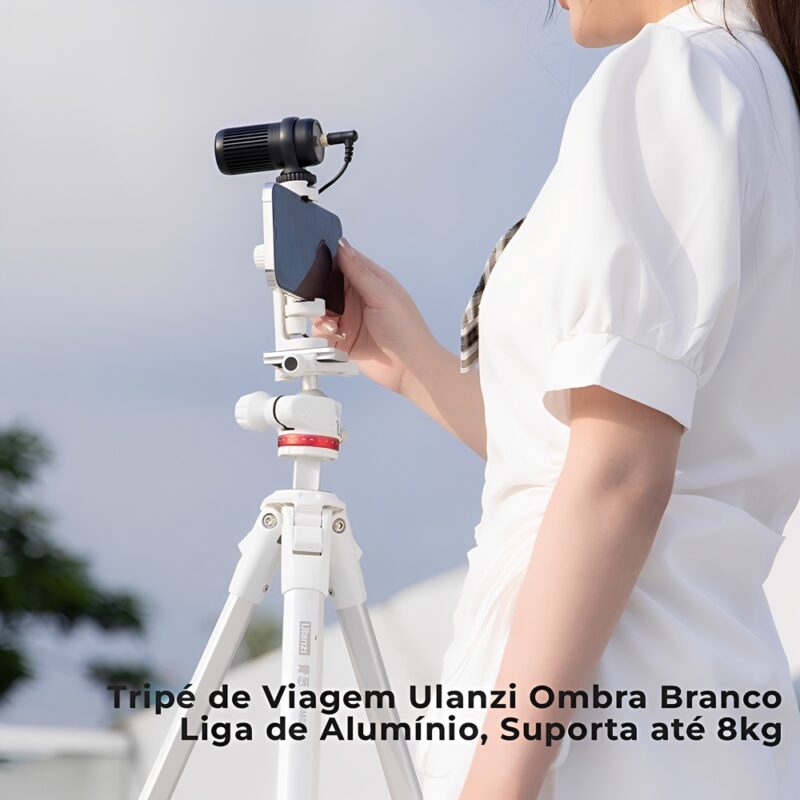 Tripé Fotográfico Viagem Ulanzi MT-55 Ombra 1/4" Branco