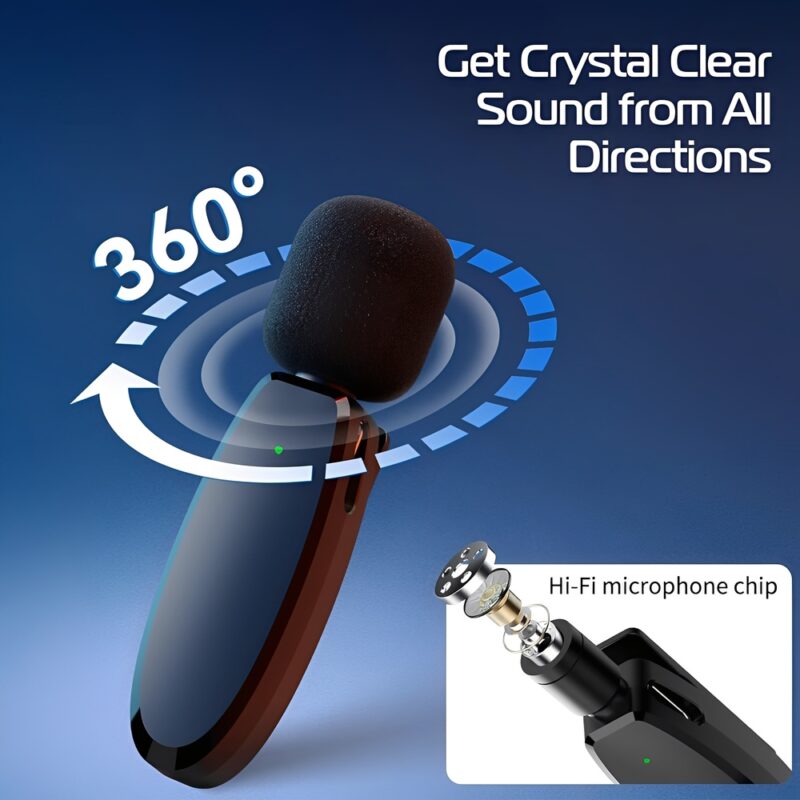 Microfone Lapela Ulanzi 3-in-1 Ios/Android/Câmera Preto