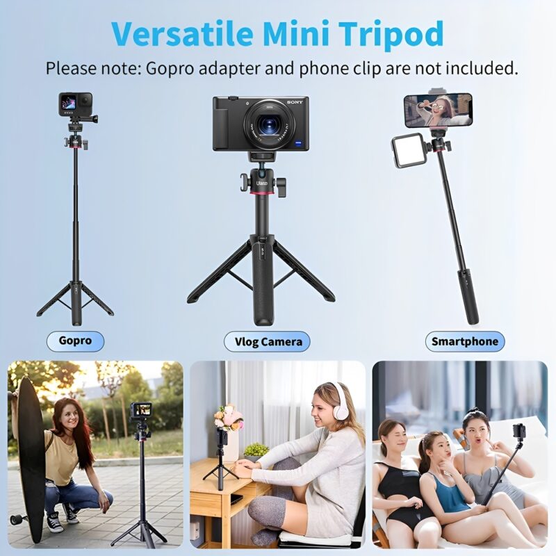 Mini Tripé Selfie Ulanzi MT73 Cabeça Esférica 1/4" Preto