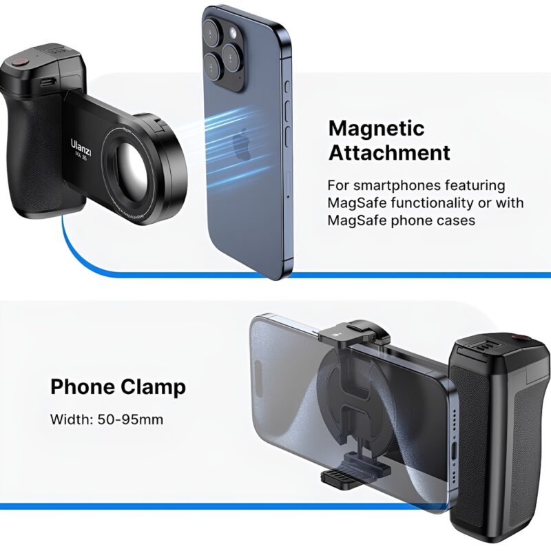 Grip/Suporte Magnético Ulanzi MA35 Celular Câmera Preto