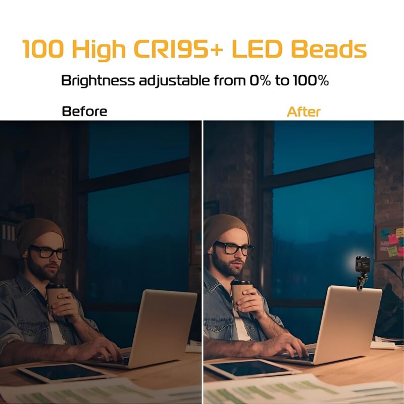 Luz Led Vídeo para Câmera Ulanzi VL100X Bicolor Preta