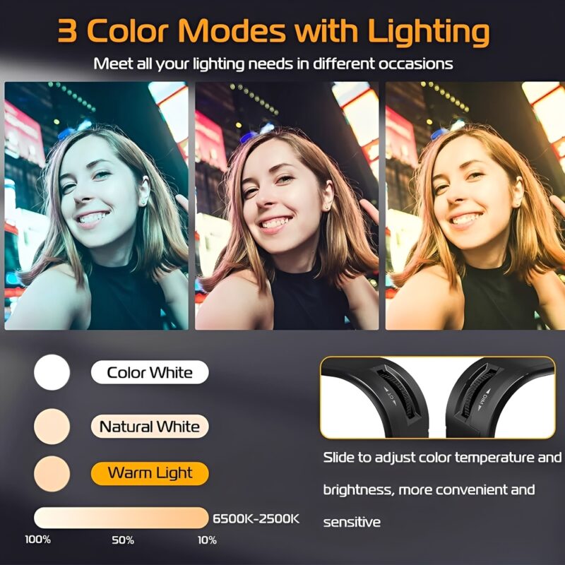 Luz Led Vídeo para Câmera Ulanzi VL100X Bicolor Preta