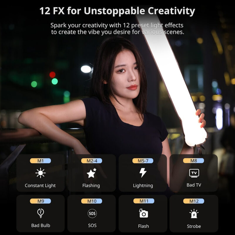 Luz Led de Tubo de Ar Portátil Ulanzi UA20 20W Bi-Color