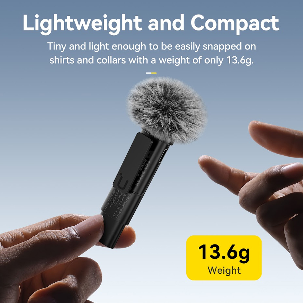 Microfone de Lapela Ulanzi WM-10 com Clipe Usb C Preto