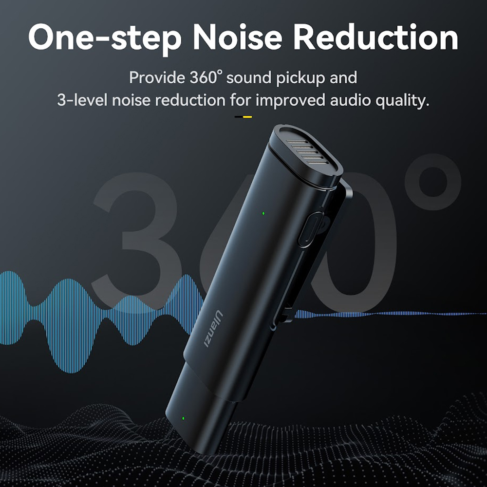 Microfone de Lapela Ulanzi WM-10 com Clipe Iphone Preto