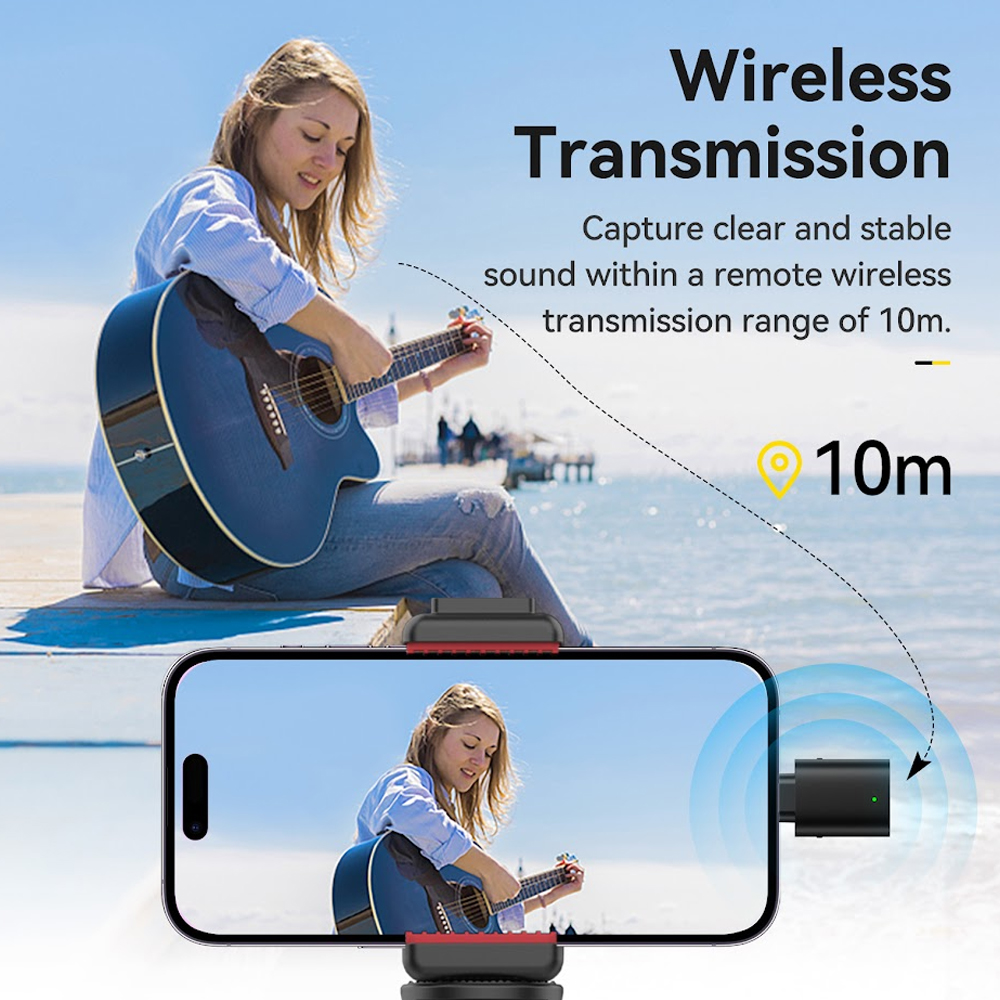 Microfone de Lapela Ulanzi WM-10 com Clipe Iphone Preto