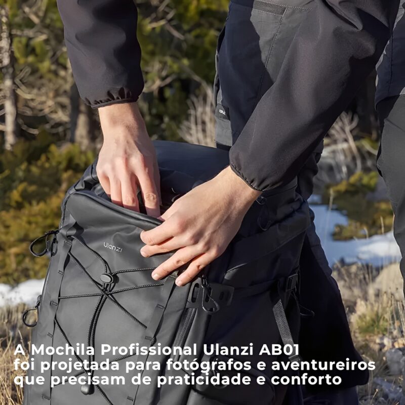 Mochila Câmera Ulanzi B157 Fotografia Ar Livre 38L Preta