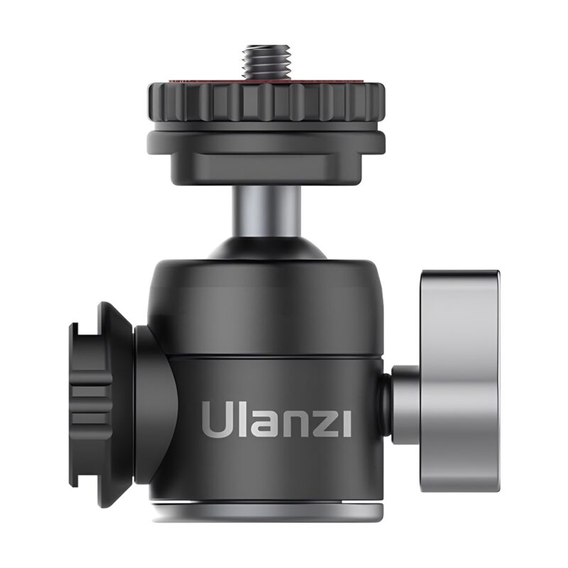 Cabeça Esférica Sapata Fria Dupla Ulanzi 1/4"-20 Preta