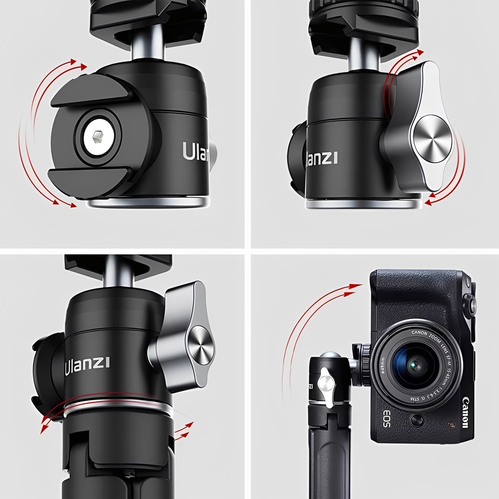 Cabeça Esférica Sapata Fria Dupla Ulanzi 1/4"-20 Preta