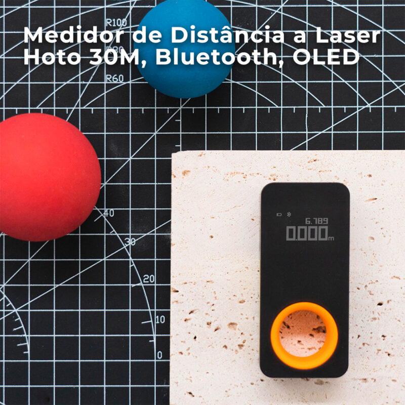 Medidor de Distância a Laser Hoto 30M, Bluetooth, Oled