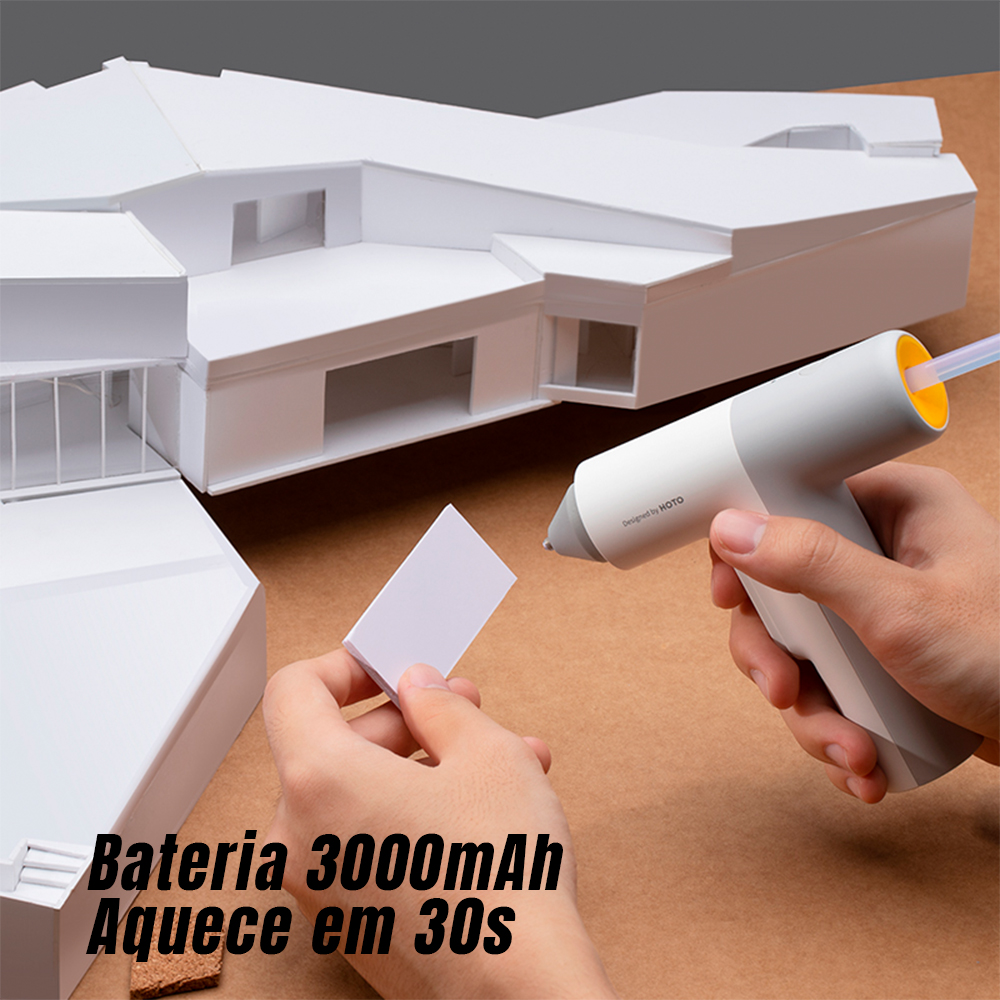 Pistola Cola Quente Hoto EasyFlow Bateria 3000mAh USB-C