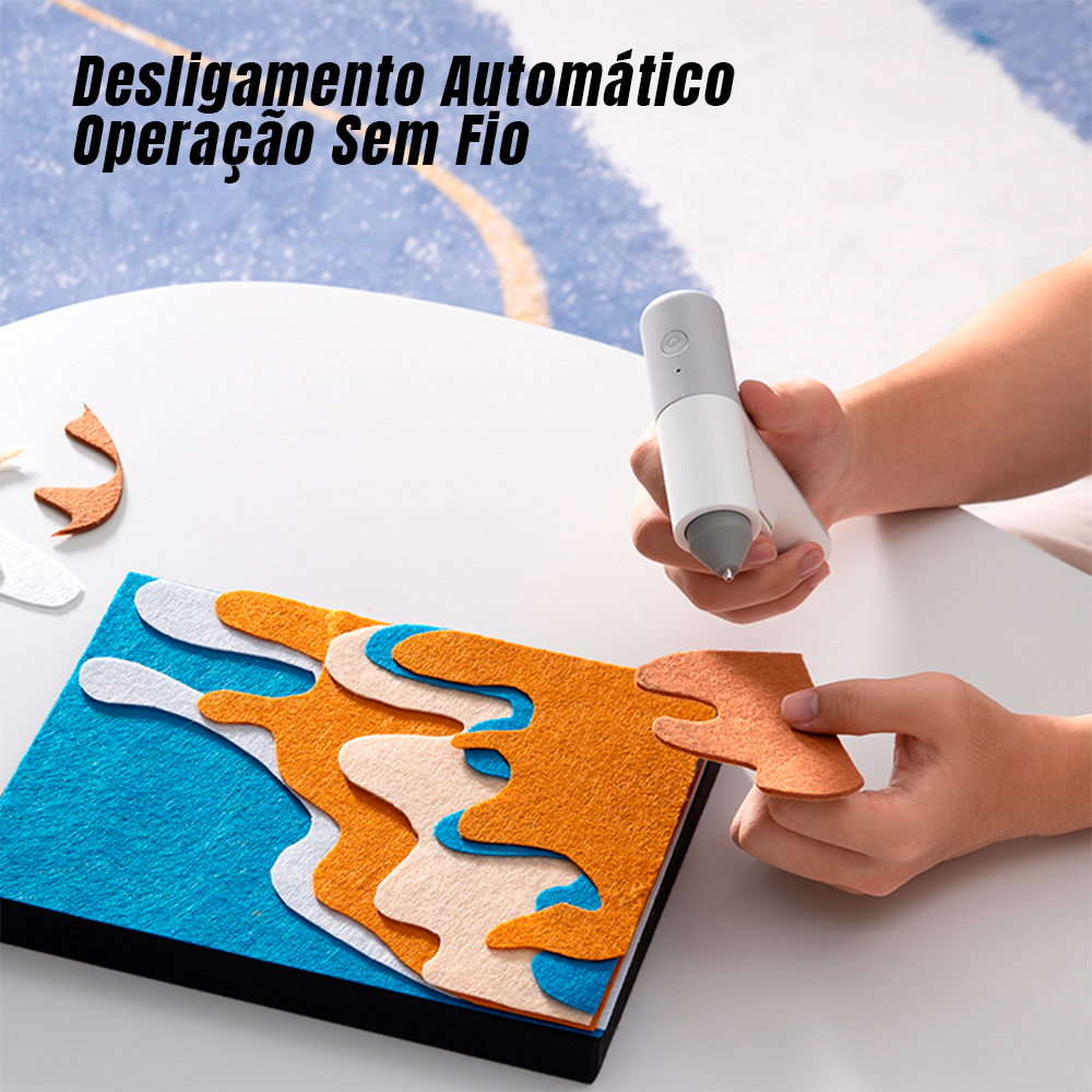 Pistola Cola Quente Hoto EasyFlow Bateria 3000mAh USB-C