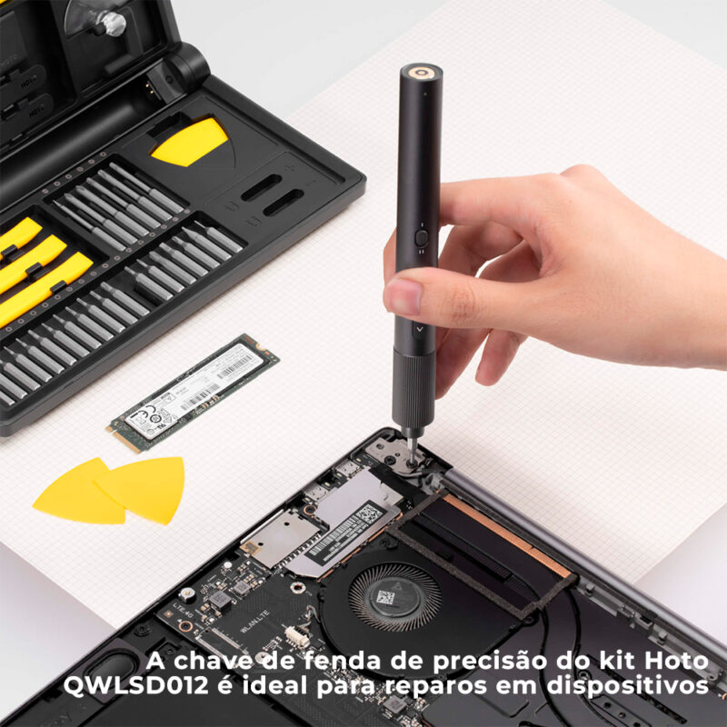 kit Multifuncional Hoto Pro pra Reparo Eletrônicos Preto