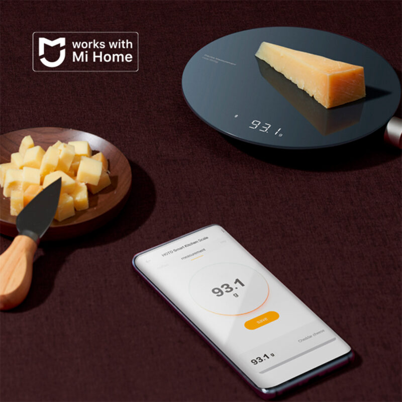Balança Cozinha Inteligente Hoto 0,1 a 3kg app Mi Home