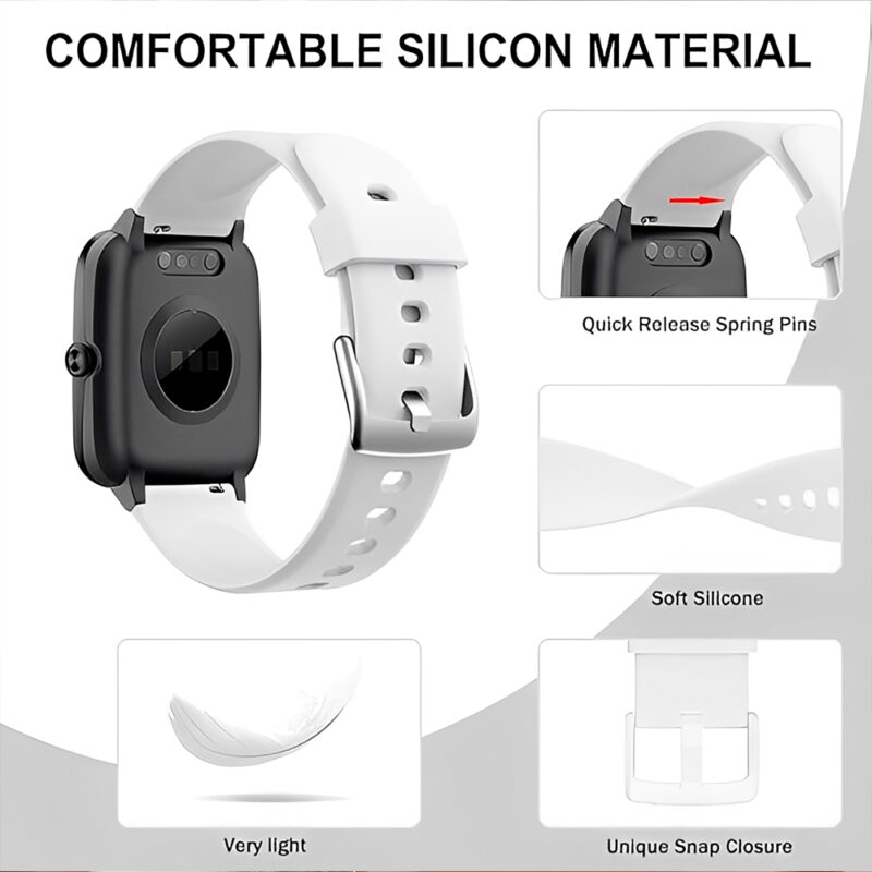 Relógio Smartwatch Haylou S6 BT 5.3 Tela 2,1 pol. Prata