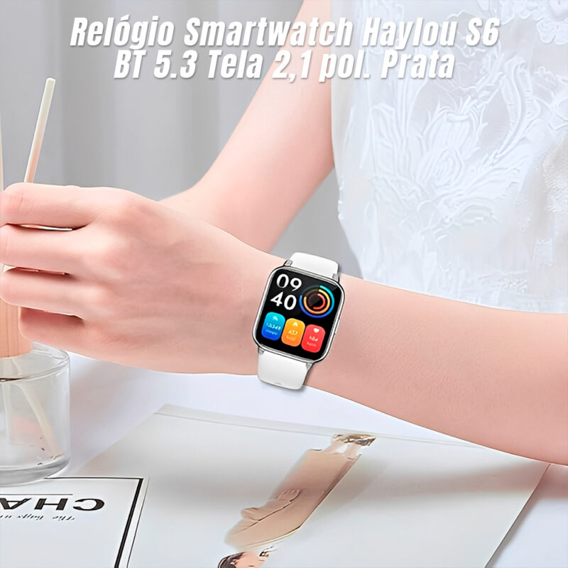 Relógio Smartwatch Haylou S6 BT 5.3 Tela 2,1 pol. Prata