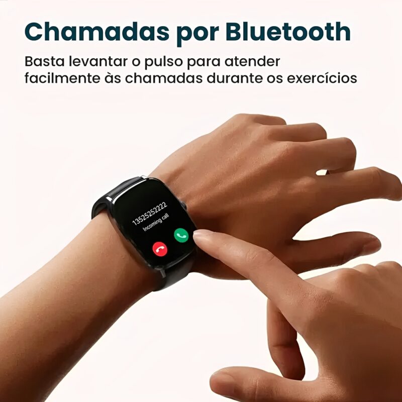 Smartwatch Bluetooth Haylou RS5 Tela Amoled 2,1" Preto