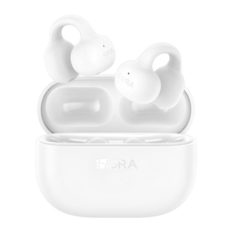 Fone de Ouvido Sem Fio 1Hora BT 5.3 Clipe Orelha Branco