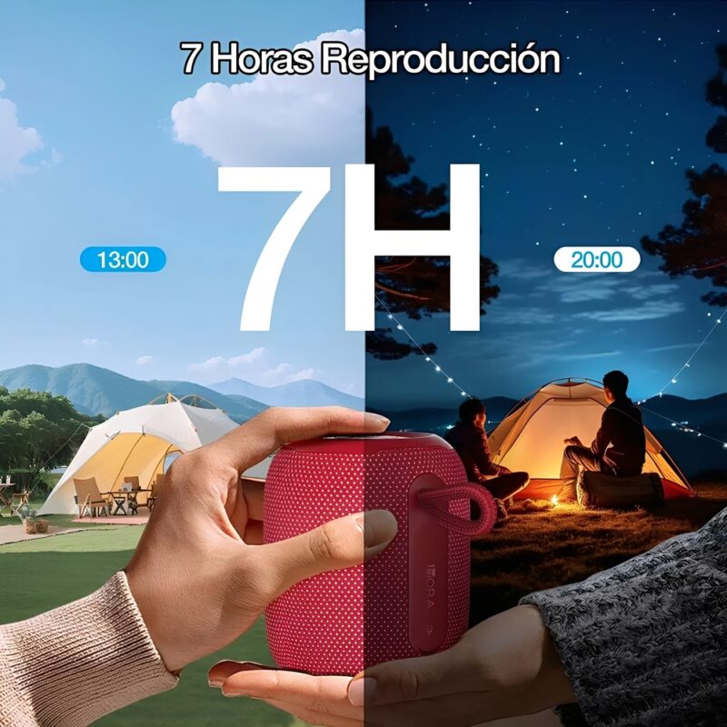 Caixinha Som 1Hora Boc243 Alto-falante Portátil Vermelha