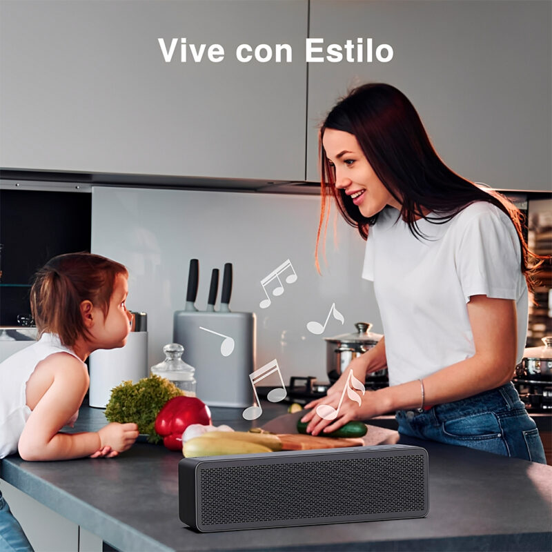 Caixinha Bluetooth 5.3 1Hora Alto-falante Portátil Preto