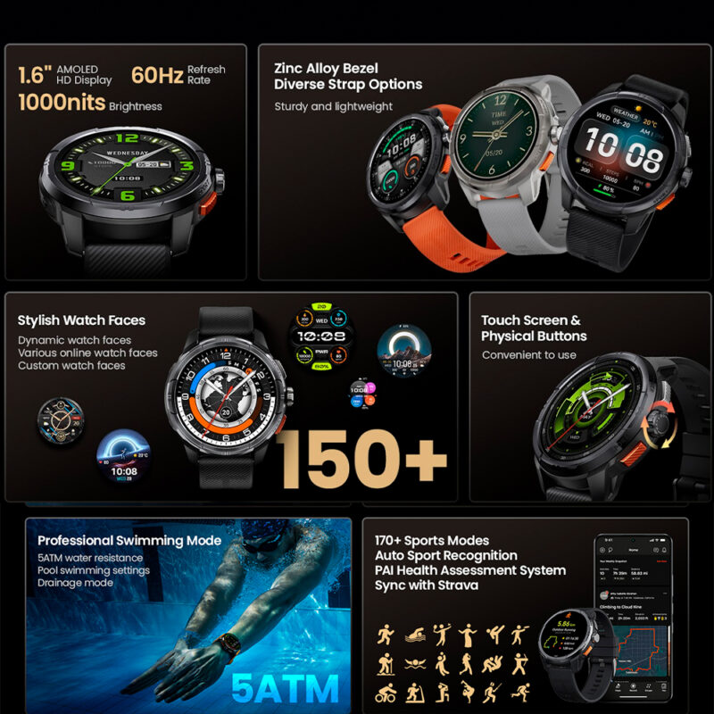 Smartwatch Haylou Solar Ultra 1.6" Chamadas Bluetooth
